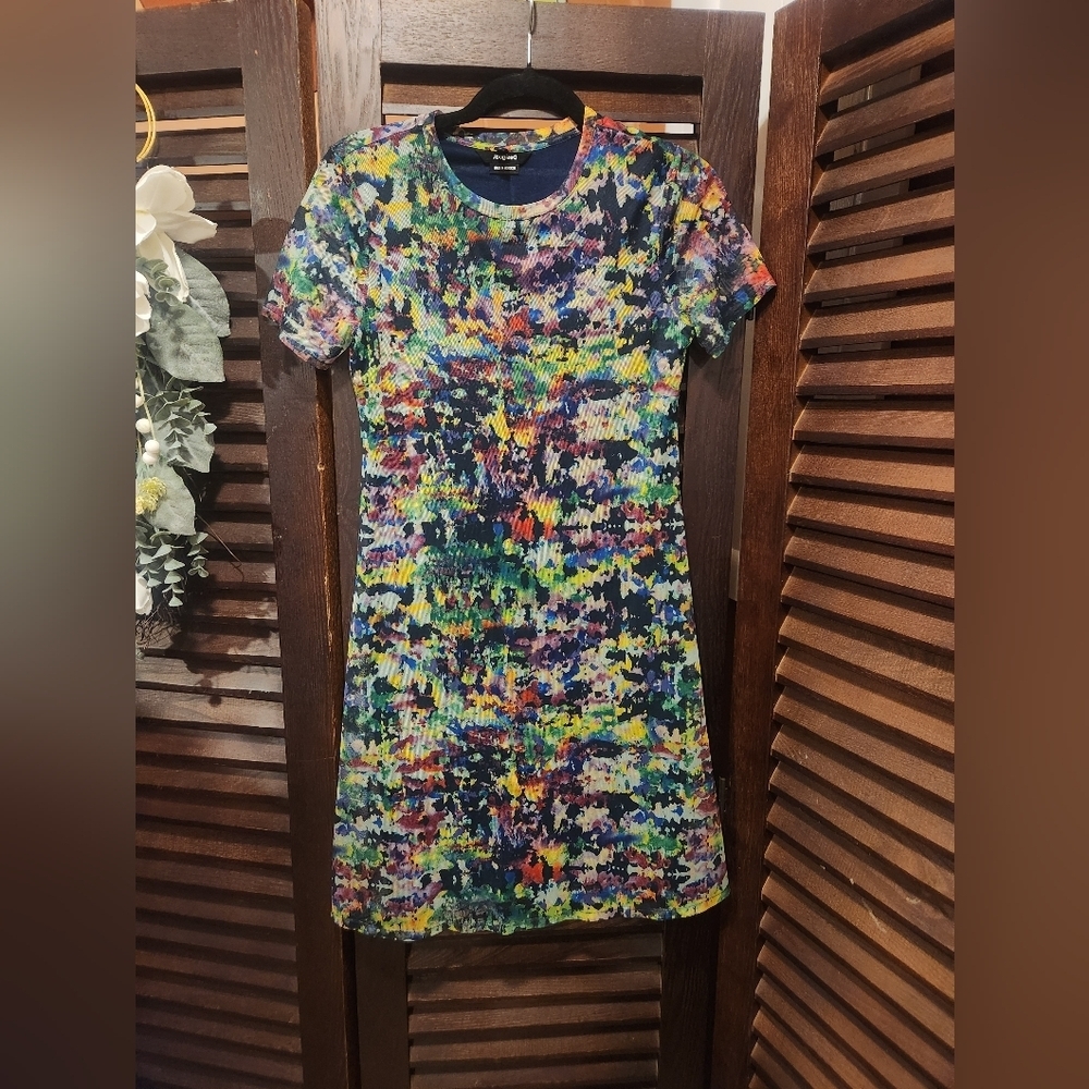 Desigual Multicolor Abstract Mini Dress